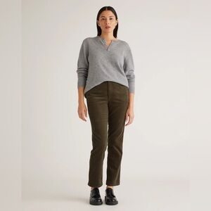 Quince Organic Stretch Corduroy Straight Leg Pants